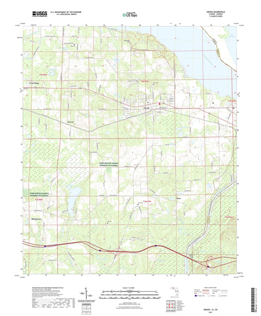 Sneads Florida US Topo Map Image