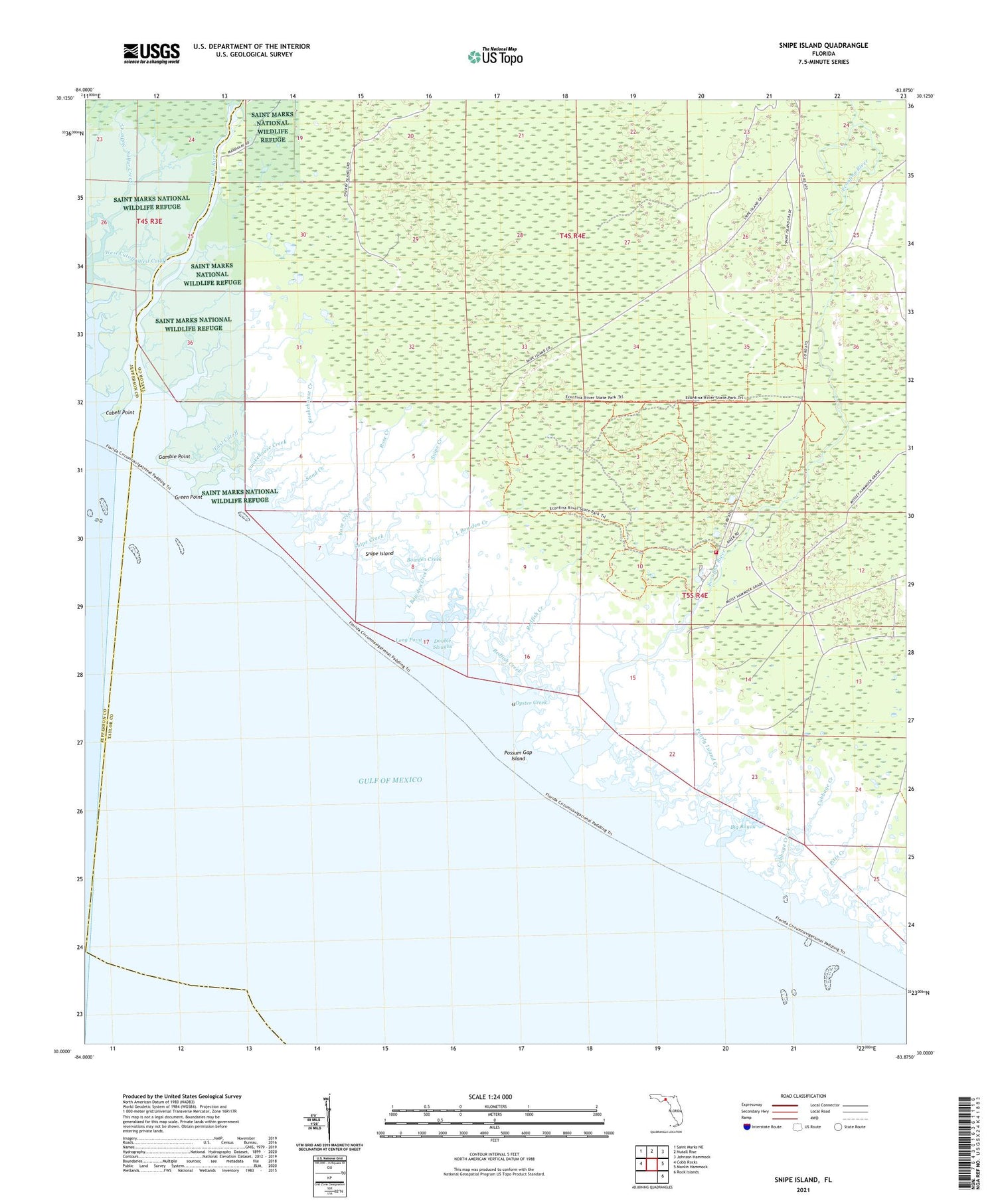 Snipe Island Florida US Topo Map Image