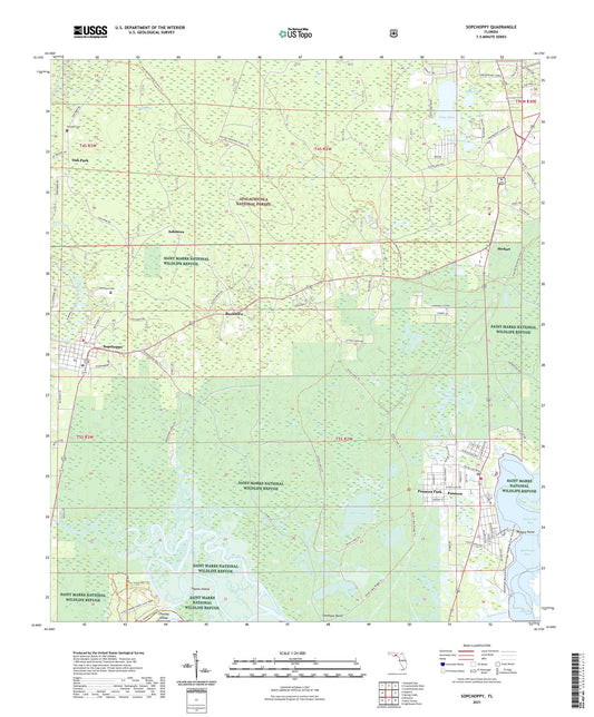 Sopchoppy Florida US Topo Map Image