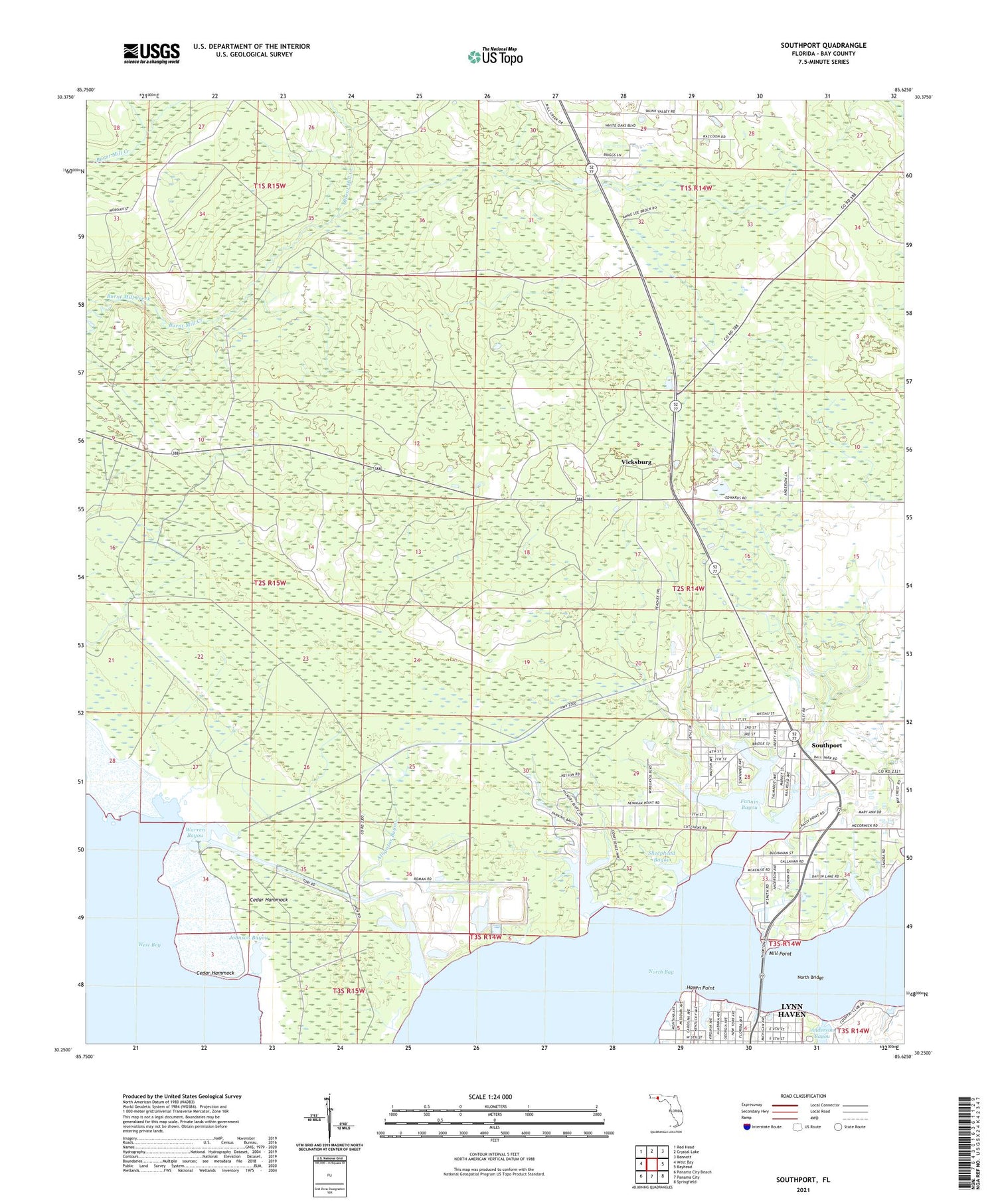 Southport Florida US Topo Map Image