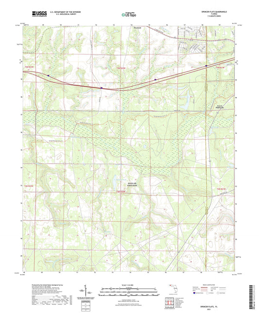 Spencer Flats Florida US Topo Map Image
