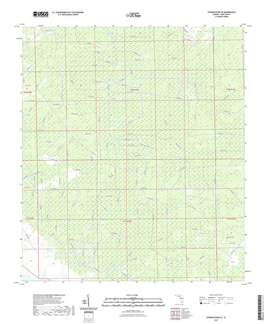 Steinhatchee SE Florida US Topo Map Image