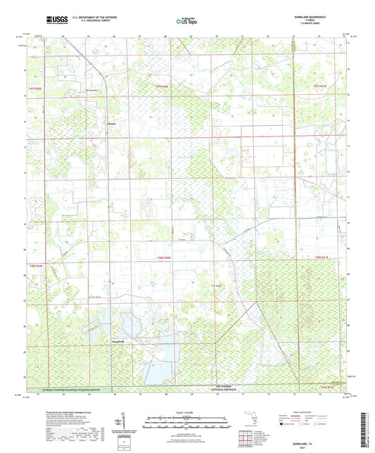 Sunniland Florida US Topo Map Image