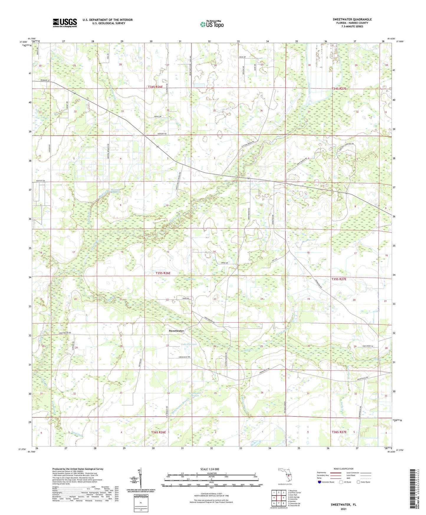 Sweetwater Florida US Topo Map Image