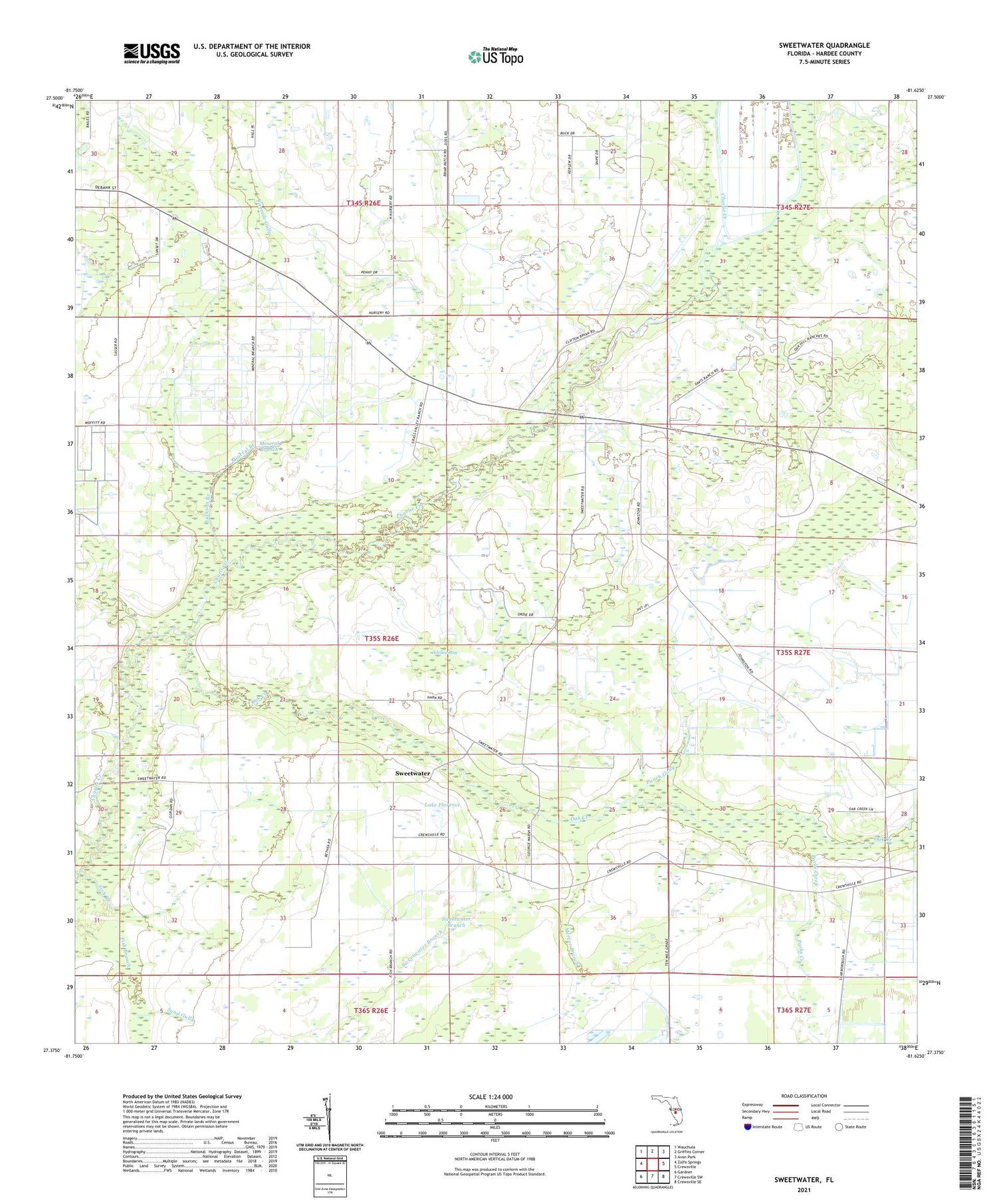 Sweetwater Florida US Topo Map Image