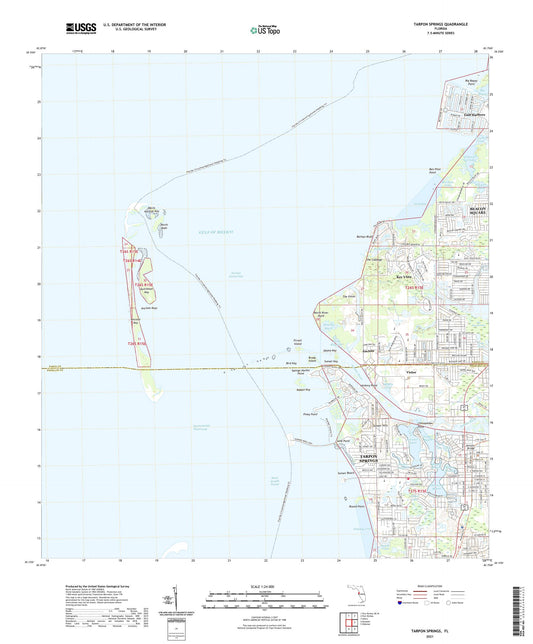 Tarpon Springs Florida US Topo Map Image