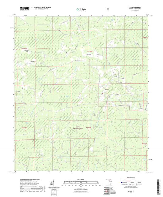 Taylor Florida US Topo Map Image