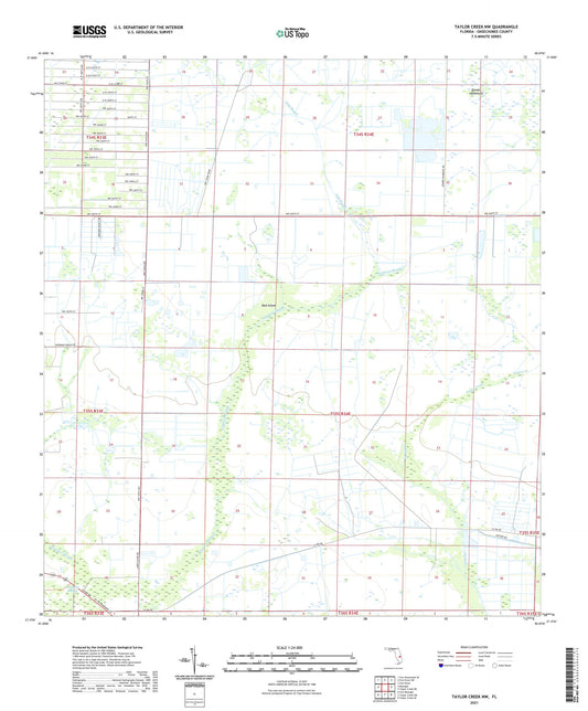 Taylor Creek NW Florida US Topo Map Image