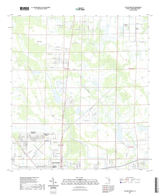Taylor Creek SE Florida US Topo Map Image