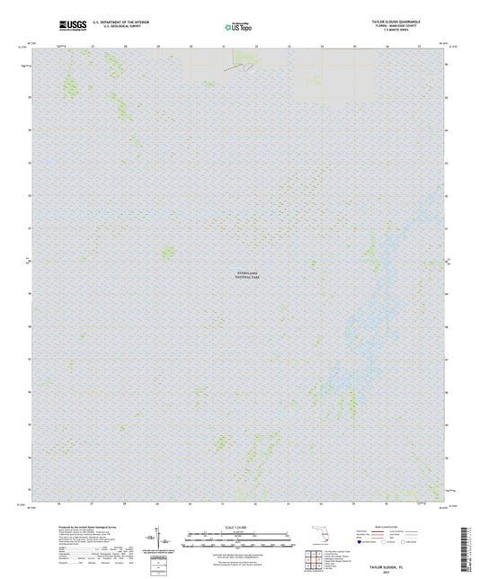 Taylor Slough Florida US Topo Map Image