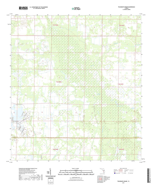 Telegraph Swamp Florida US Topo Map Image