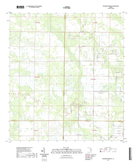 Telegraph Swamp SE Florida US Topo Map Image