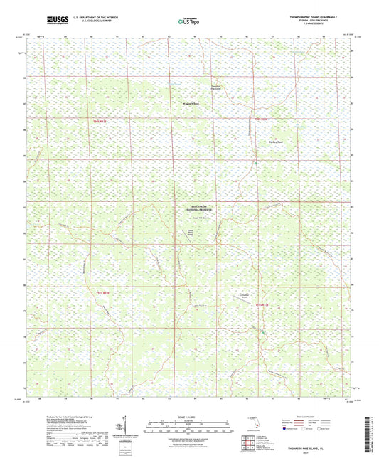 Thompson Pine Island Florida US Topo Map Image