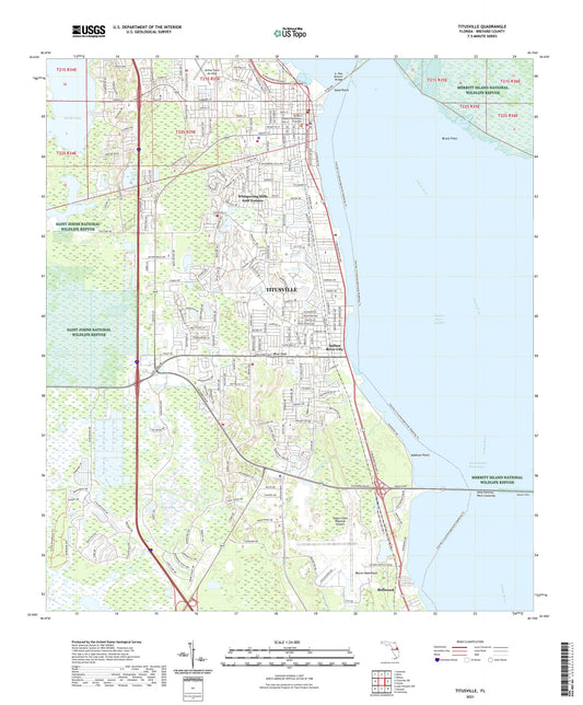 Titusville Florida US Topo Map Image