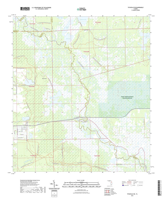 Titusville SW Florida US Topo Map Image