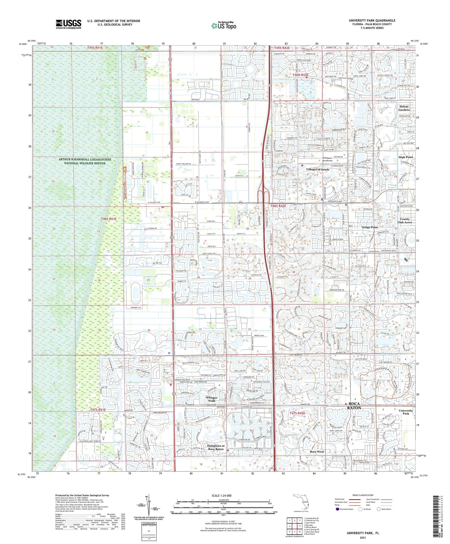 University Park Florida US Topo Map Image