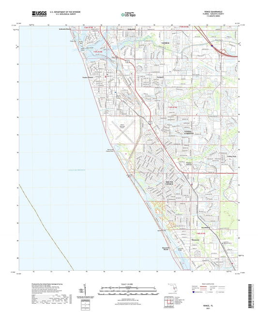 Venice Florida US Topo Map Image