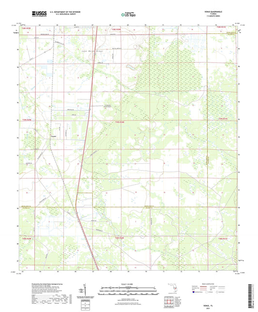 Venus Florida US Topo Map Image