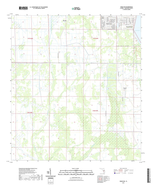 Venus NW Florida US Topo Map Image