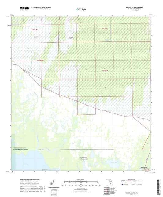 Weavers Station Florida US Topo Map Image