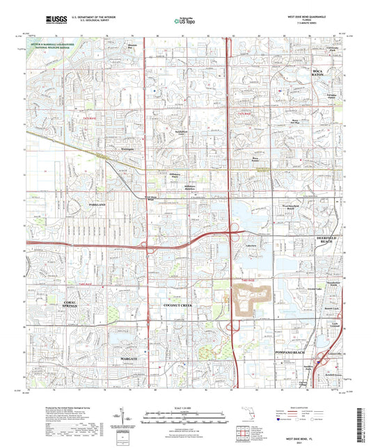 West Dixie Bend Florida US Topo Map Image