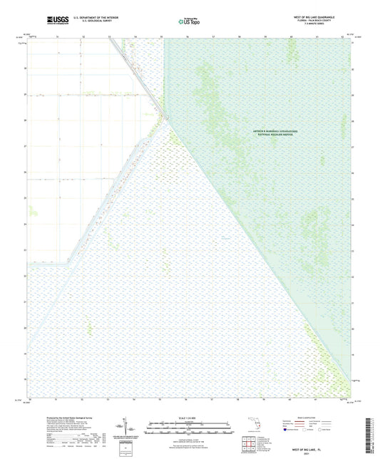 West of Big Lake Florida US Topo Map Image