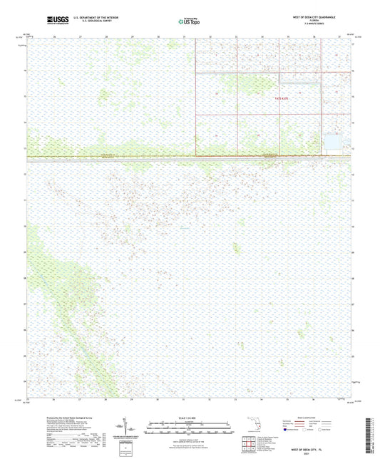 West of Deem City Florida US Topo Map Image