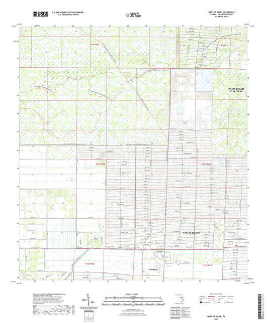West of Delta Florida US Topo Map Image