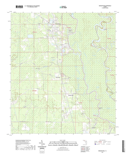 Wewahitchka Florida US Topo Map Image