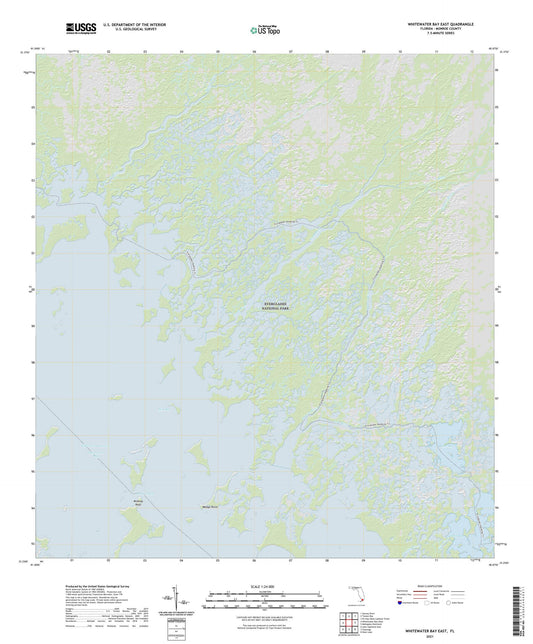 Whitewater Bay East Florida US Topo Map Image