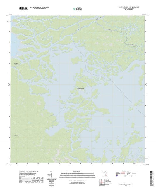 Whitewater Bay West Florida US Topo Map Image