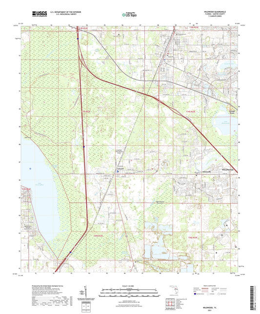 Wildwood Florida US Topo Map Image