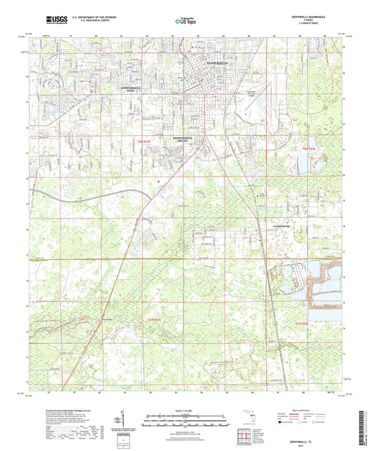Zephyrhills Florida US Topo Map Image