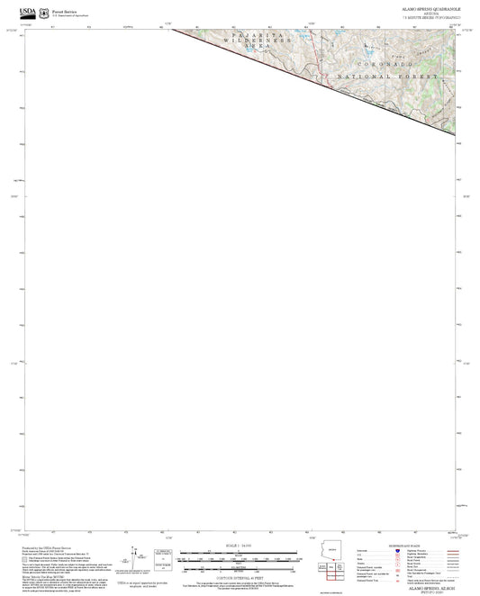 2025 Forest Service Topo Map of Alamo Spring Arizona