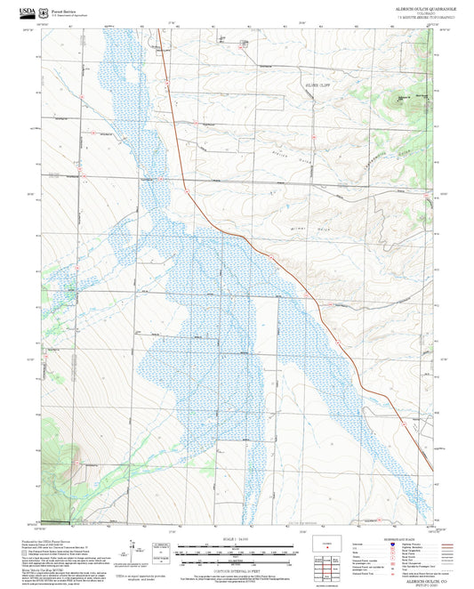 2025 Forest Service Topo Map of Aldrich Gulch Colorado