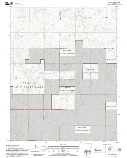 2025 Forest Service Topo Map of Andrix Colorado
