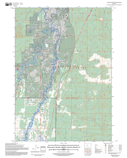 2025 Forest Service Topo Map of Anns Butte Oregon