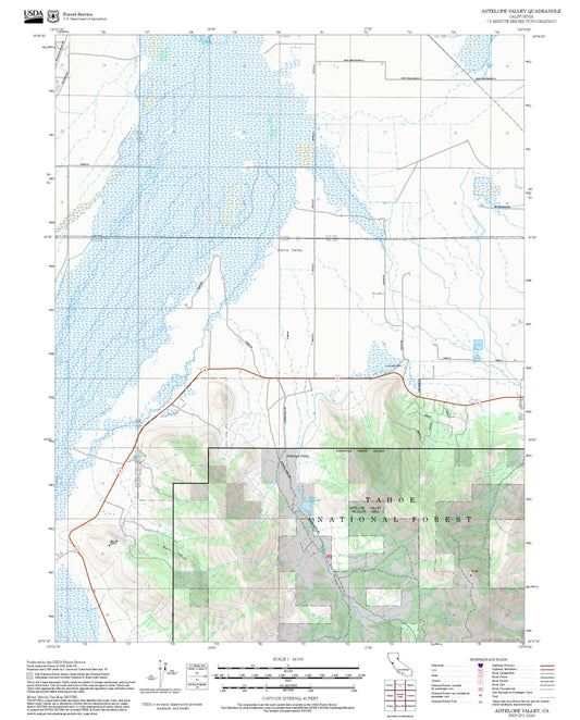 2025 Forest Service Topo Map of Antelope Valley California