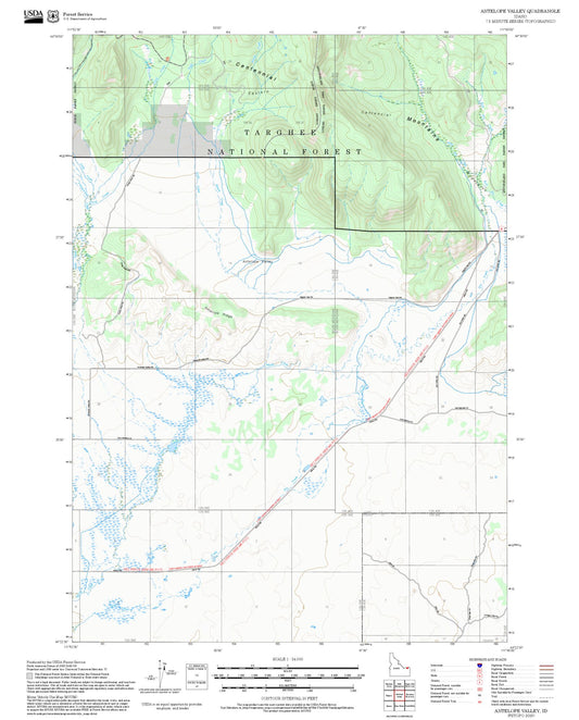 2025 Forest Service Topo Map of Antelope Valley Idaho