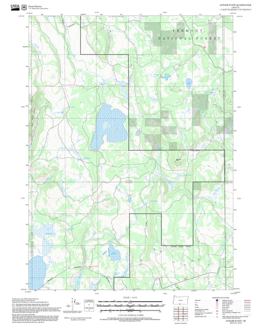 2025 Forest Service Topo Map of Antler Point Oregon