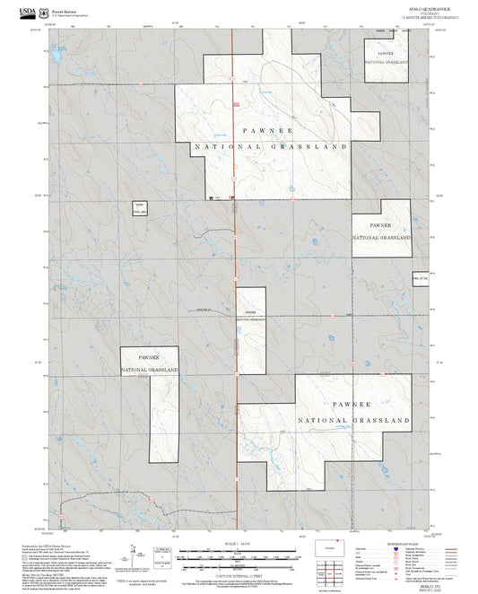 2025 Forest Service Topo Map of Avalo Colorado
