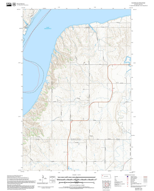 2025 Forest Service Topo Map of Banks North Dakota