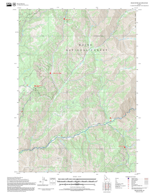 2025 Forest Service Topo Map of Bear River Idaho