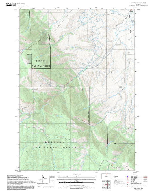 2025 Forest Service Topo Map of Beckton Wyoming