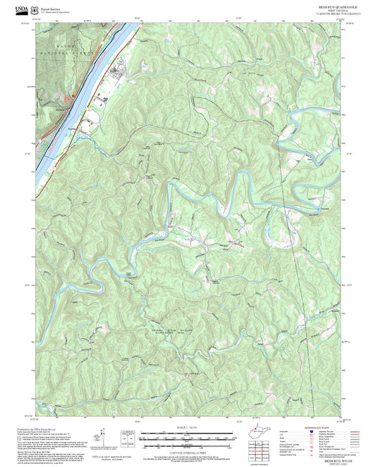 2025 Forest Service Topo Map of Bens Run West Virginia