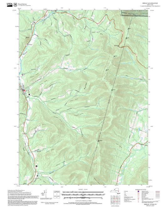 2025 Forest Service Topo Map of Berlin New York