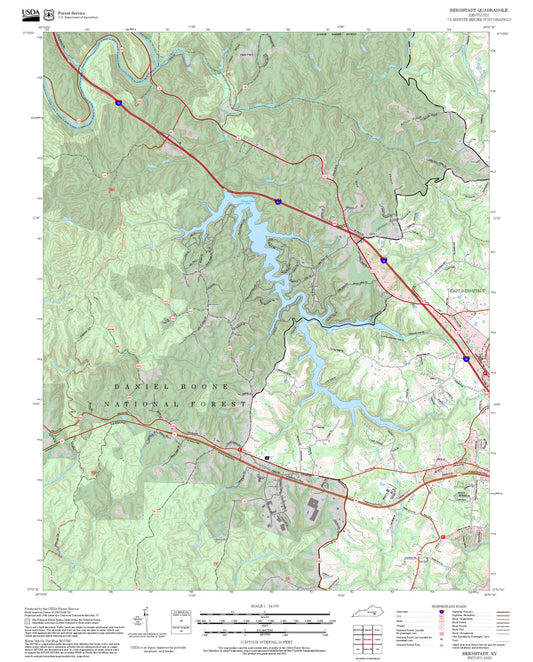 2025 Forest Service Topo Map of Bernstadt Kentucky