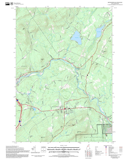2025 Forest Service Topo Map of Bethlehem New Hampshire