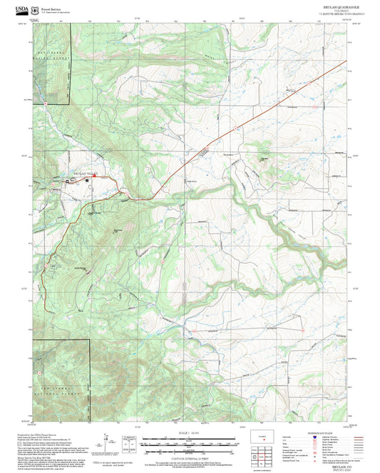 2025 Forest Service Topo Map of Beulah Colorado