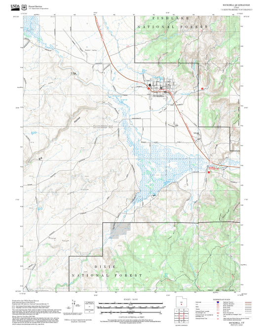 2025 Forest Service Topo Map of Bicknell Utah